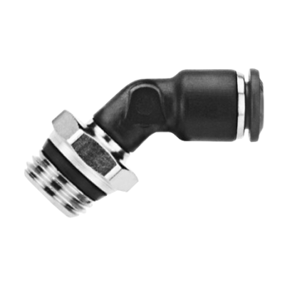 55170-10-1/2 by AIGNEP | 55/56 Series | Swivel | 10mm Tube x 1/2" Swift-Fit Male | 45° Elbow | Pack of 10