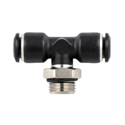55215-4-1/4 by AIGNEP | 55/56 Series | Swivel Branch | 4mm Tube x 1/4" BSPP Male | Tee | Pack of 10