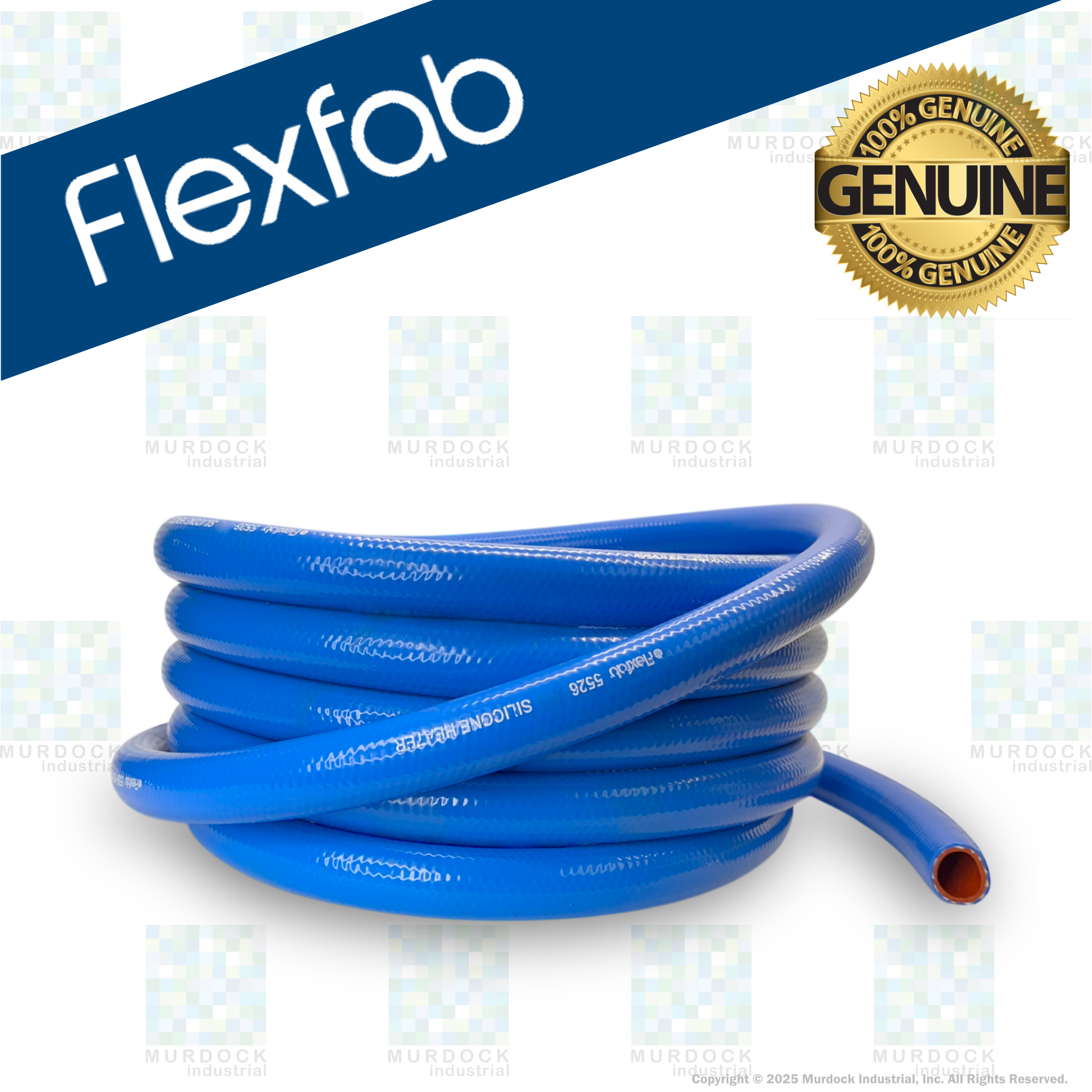 5526-075x50 by FlexFab | Series 5526 | 1-ply Standard Heater Hose | 0.75" ID | 1.08" OD | Blue | 50ft Boxes