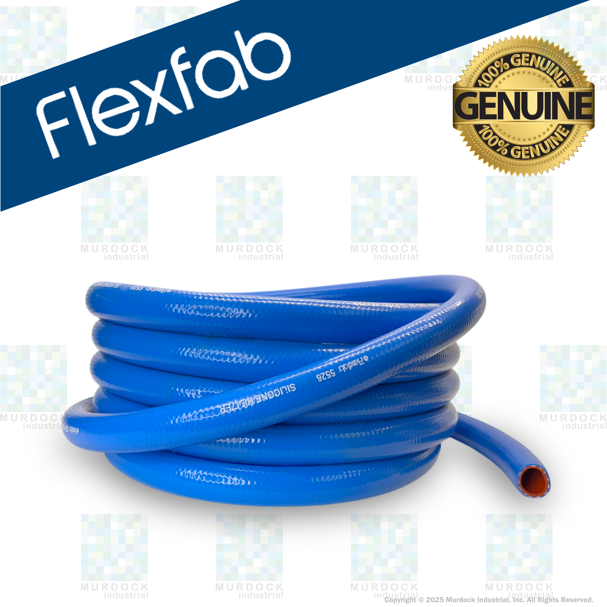5526-125x50 by FlexFab | Series 5526 | 1-ply Standard Heater Hose | 1.25" ID | 1.58" OD | Blue | 50ft Boxes
