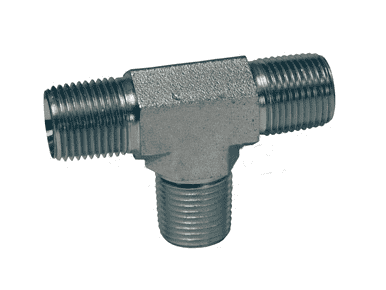 5600-6 Dixon Valve Zinc Plated Steel Male Pipe Tee - (Three) 3/8"-18 Male NPTF Pipe