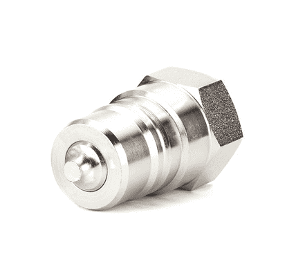 FD56-1125-08-10 Hansen® by Danfoss | Quick Disconnect Coupling | 5600 Series | 1/2" Female NPT x 5/8" ISO 7241-1 Type A | Plug | Pusher-Style Valving | No Seal | Carbon Steel