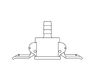 5610780 by NewAge | Cam and Groove Fitting | Type C | Coupler x 1" Hose Barb | EPDM Seal | Polypropylene