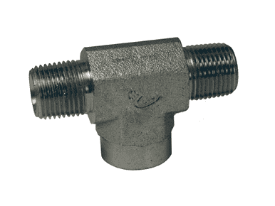 5601-16 Dixon Valve Zinc Plated Steel Pipe Tee - (Two) 1"-11-1/2 Male NPTF Pipe x 1"-11-1/2 Female NPTF Pipe