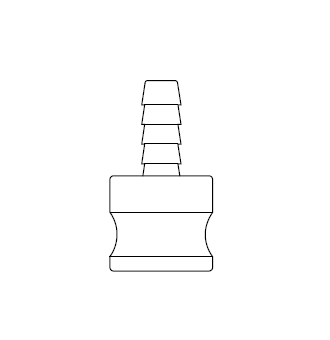 5601617 by NewAge | Cam and Groove Fitting | Type E | Adapter x 3/4" Hose Barb | EPDM Seal | Nylon