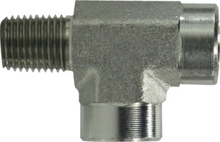 560224 by Midland | Hydraulic Male Pipe Run Tee | 1-1/2" Male Pipe x 1-1/2" Female Pipe x 1-1/2" Female Pipe | Steel