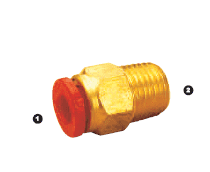 568-05-02 by AdaptAll | -05 Polytube Push to Connect x -02 Male BSPT | Adapter | Brass