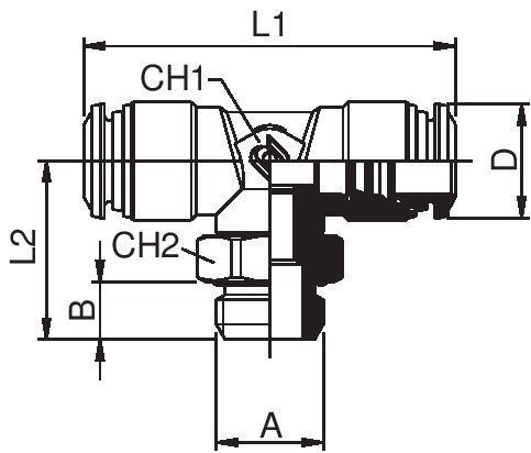 57215-8-1/4 by AIGNEP | 57 Series | Swivel Male Metal Release Collet Branch | 8mm Tube x 1/4" Male BSPP | Tee | Pack of 10
