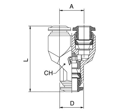 57310-4 by AIGNEP | 57 Series | Union Metal Release Collet | 4mm Tube | Y | Pack of 10