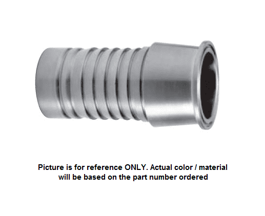 5761009 (10TCPM) by PT-Coupling | ProGrip PM Internal Expansion System | Sanitary | 1" Sanitary Tri-Clamp Body x Hose Shank | 304 Stainless Steel