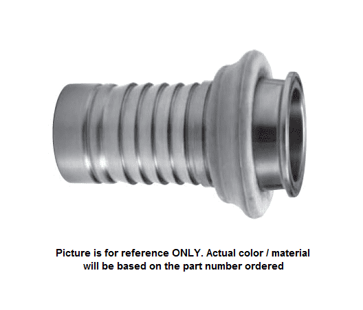 5773009 (30TCC50) by PT-Coupling | ProGrip C50 Crimp System | Sanitary | 3" Sanitary Tri-Clamp Body with Bumper | 304 Stainless Steel