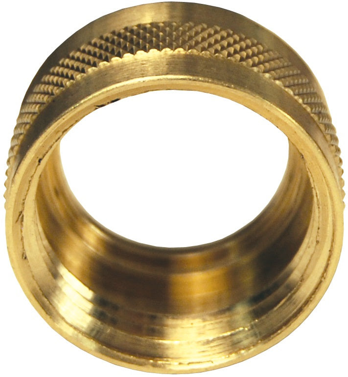 5861012N by Dixon Valve | Garden Hose Round Nut | with Knurl | 3/4" Female GHT | Brass