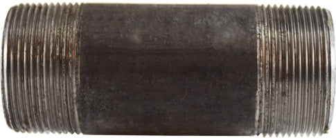 59154SMLS by Midland | Schedule 80 Extra Heavy Seamless Pipe Nipple | 1-1/2" Diameter x 11" Length | Black Steel