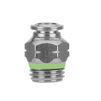60000-06-04 by AIGNEP | 60/62 Series | 3/8" Tube Push Connect x 1/4" Male Swift-Fit Universal Thread | Straight | FKM Seal | Stainless Steel