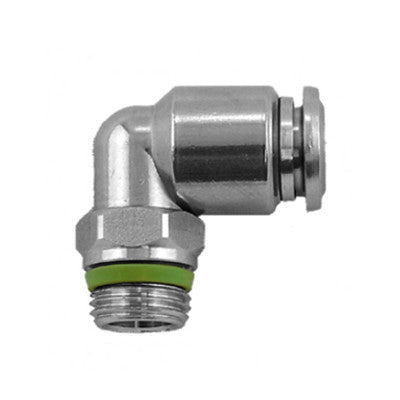 60111X-6-1/4 by AIGNEP | 60/62 Series | Swivel | 6mm Tube x 1/4" Swift-Fit Male | 90° Elbow | Stainless Steel