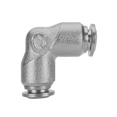 60130-6 by AIGNEP | 60/62 Series | Union | 6mm Tube Push Connect | 90° Elbow | FKM Seal | Stainless Steel