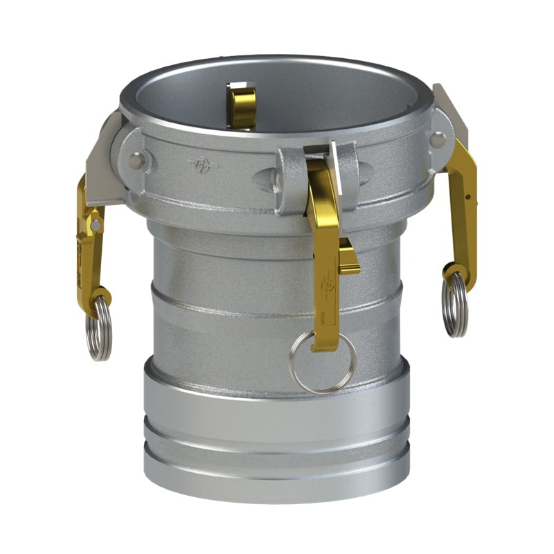 60226004 (60CDGHD) by PT-Coupling | Heavy Duty Cam & Groove Fitting | Type CDGHD | 6" Coupler x 6" Double Groove Victaulic Fitting | Aluminum | Buna-N Seal