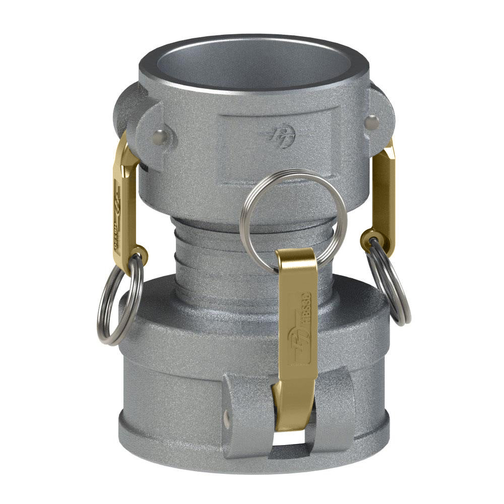 6027000044 (30CX20C) by PT-Coupling | Reducing Cam & Groove Coupler | Spool Coupler | Type CXC | 3" Coupler x 2" Coupler | Aluminum/HB | Buna-N Seal