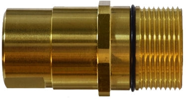 61054 by Midland | Hydraulic Quick Disconnect | Wing Nut Drybreak No Spill Nipple | 1-1/4" Body | 1-1/4" Female NPT | 3000 PSI | Brass