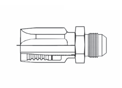 618R-2 by Couplamatic | R1 & R2 Reusable Coupling | 3/8" Hose ID x 9/16x18 Thread Size | for 100R2 Thin Hose JIC 37° Male Solid | Straight | Trivalent Zinc Plating