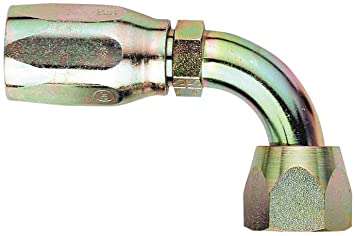 FBM1374 Eaton Aeroquip® -10 AQP® High Pressure / Power Steering Hose Fitting - Reusable S.A.E. 37° (JIC/AN) - 7/8-14" Thread - 90° Elbow - Steel