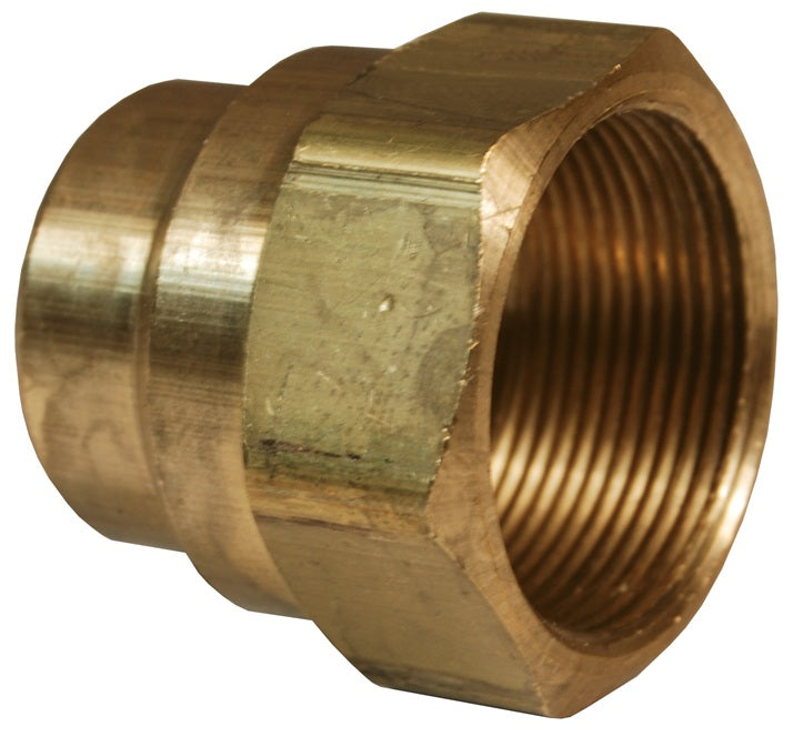 61RB-08 by Dixon Valve | Air Brake Fitting for Rubber Hose | Nut | 1/2" Hose OD | 1-3/32"-20 Female NPT | Brass Alloy 360