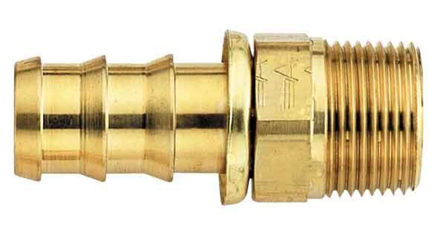 FBM1205 Eaton Aeroquip® -12 SOCKETLESS™ Male Pipe Straight Fitting - 3/4" Thread - Brass