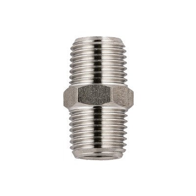 62000-1/4 by AIGNEP | 60/62 Series | Hex Nipple | 1/4" BSPT Male x 1/4" BSPT Male