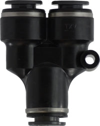620559C by Midland | DOT Push-In Fitting | Union Connector | 3/8" Tube OD x 3/8" Tube OD x 1/4" Tube OD | Y | Composite Body