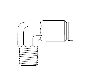 6204226 NEWLOC® by NewAge | Brass Push-to-Connect Fitting | Male 90° Elbow | 0.250" Tube OD x 0.250" Male NPTF | Bag of 5