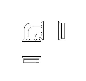 6205759 NEWLOC® by NewAge | Brass Push-to-Connect Fitting | 90° Union Elbow | 0.25" Tube OD | Bag of 5