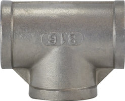 62254 by Midland | 150# Stainless Steel Fitting | 3/4" Female NPT x 3/4" Female NPT x 3/4" Female NPT | Tee | 304 Stainless Steel