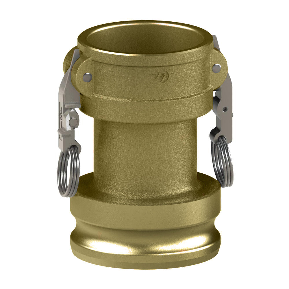 6226403GL2 (40CX30A SLII) by PT-Coupling | STA-LOK® II Reducing Cam & Groove Adapter | Type CXA | Long | 4" Coupler x 3" Adapter | Brass/SLS | Buna-N Seal