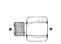 6230-06-18 by AdaptAll | -06 Male ORFS x 18mm Female Komatsu | Solid Adapter | Carbon Steel