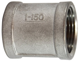 62410 by Midland | 150# Stainless Steel Fitting | Coupling | 1/8" Female NPT x 1/8" Female NPT | 304 Stainless Steel