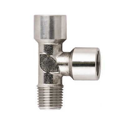 62450-3/8 by AIGNEP | 60/62 Series | Female Run | 2x Female BSPP x 1 Male BSPT 3/8" | Tee | Stainless Steel