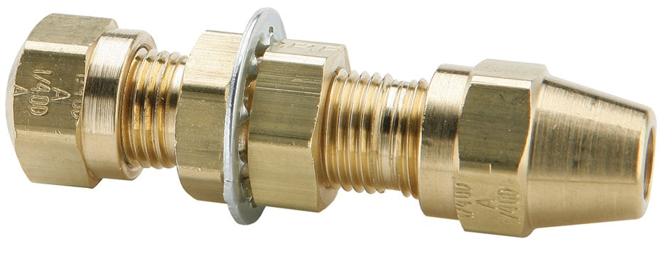 62NABH8 by Dixon Valve | Air Brake Fitting | Bulkhead Union | 1/2" Tube Size x 1/2" Tube Size | Brass
