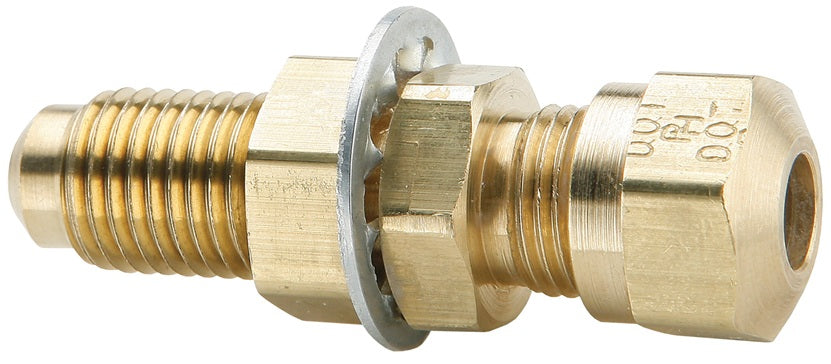 62NFBH8 by Dixon Valve | Air Brake Fitting | Bulkhead Union | 1/2" Tube Size x 11/16"-20 Thread | Brass