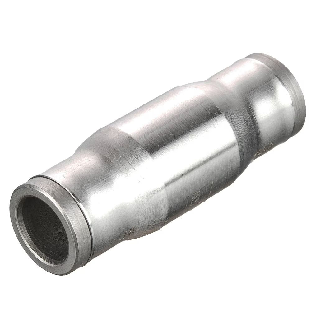 62PLS-8 by Parker | Prestolok PLS Push-to-Connect Fittings | Tube to Tube Fittings | 1/2" Tube Size | 1.89" Length | .79" Height | .79" Width | Straight | Stainless Steel | Pack of 5