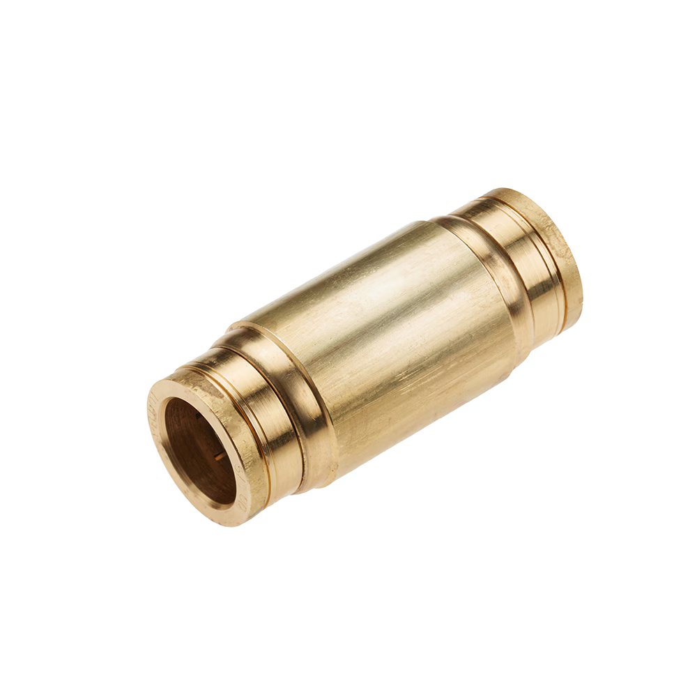 62PTC-6-4 by Parker | Tube to Tube Fitting | Union | 3/8" x 1/4" Push-to-Connect Reducer | 1.57" Length | Straight | Brass | Pack of 5