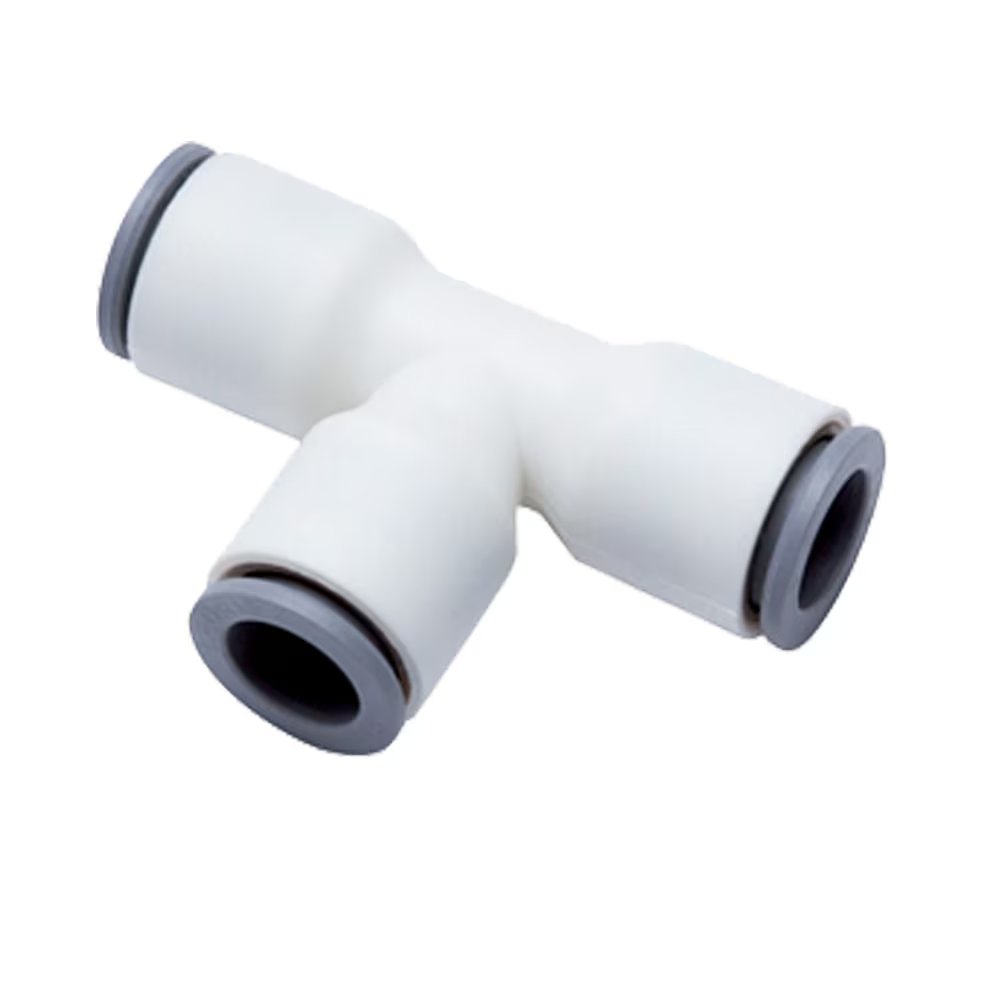 6304 62 60WP2 by Parker | Legris Union Tube-to-Tube Fitting | 1/2" Tube Size x 3/8" Tube Size | 72mm Length | Tee | Polymer | Pack of 5