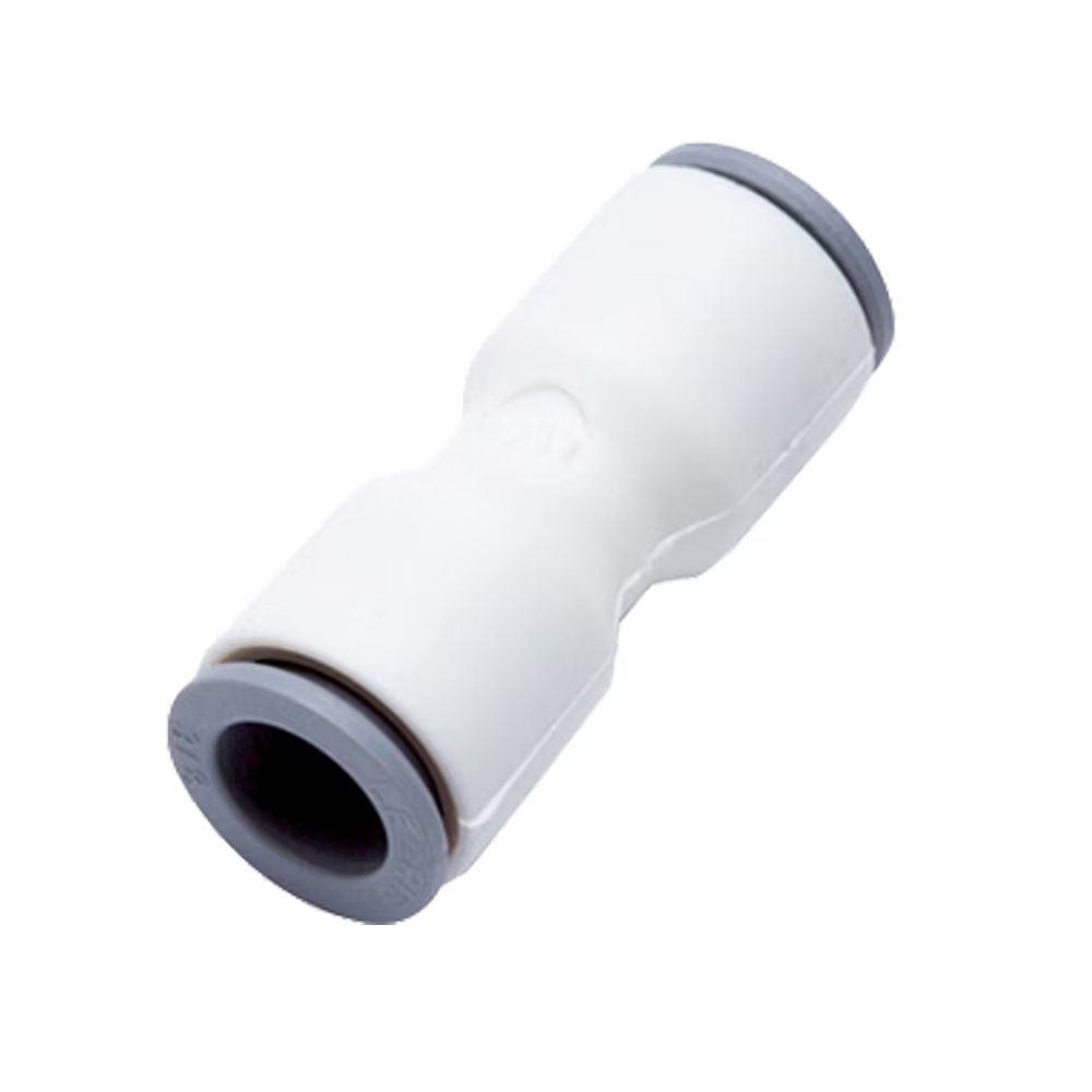 6306 62 00WP2 by Parker | Legris Union Connector | 1/2" Tube Size x 1/2" Tube Size | 56mm Length | Straight | Polymer | Pack of 5