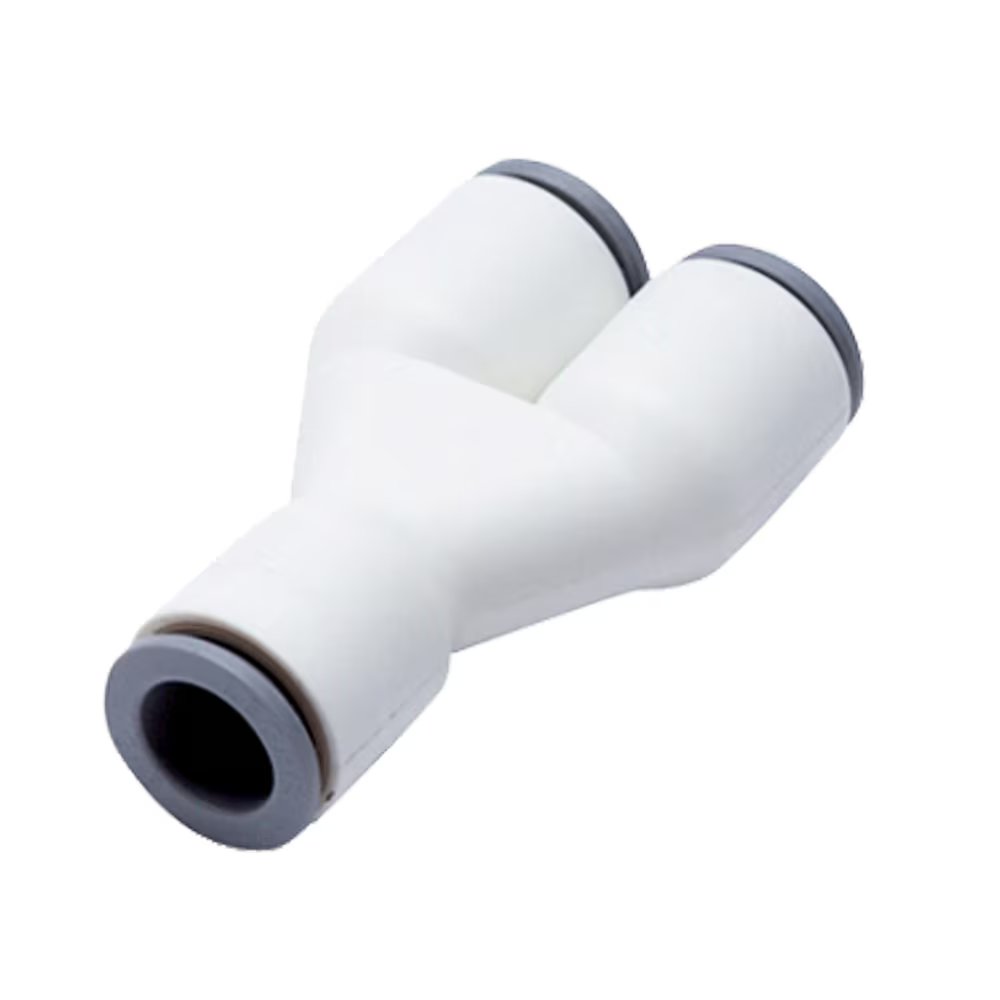 6340 12 00WP2 by Parker | Legris Tube-to-Tube Fitting | 12 mm Tube Size x 12 mm Tube Size | 60.5 mm Length | Y | Polymer | Pack of 5