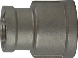 63454 by Midland | 150# Stainless Steel Fitting | Reducing Coupling | 2" Female NPT x 1-1/2" Female NPT | 316 Stainless Steel