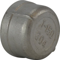 63476 by Midland | 150# Stainless Steel Fitting | Cap (Cast) | 1-1/4" Female NPT | 316 Stainless Steel