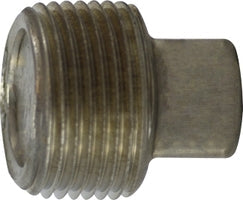 63683 by Midland | 150# Stainless Steel Fitting | Solid Square Head Plug | 1/2" Male NPT | 316 Stainless Steel