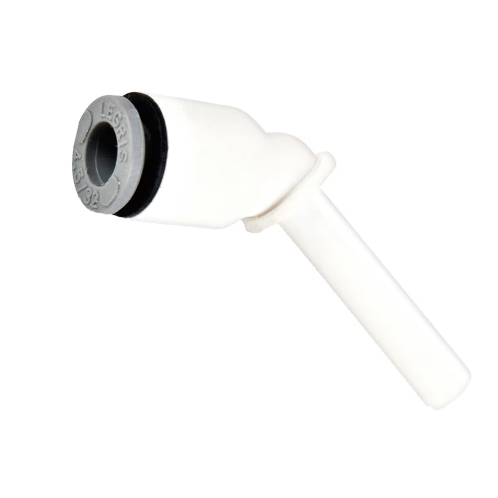 6380 10 00WP2 by Parker | Legris Plug-In Fitting | 10 mm Tube Size x 10 mm Tube Size | 53 mm Length | 45° Elbow | Polymer | Pack of 10