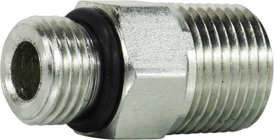 6401128 by Midland | Hydraulic O-Ring to Pipe | 1-1/16-12 Male O-Ring Boss x 1/2" Male Pipe | Adapter | Steel