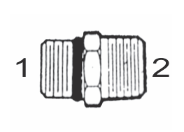6401 6x6-O by Couplamatic | Hydraulic Adapter | 9/16-18 Male O-Ring x 3/8" Male NPTF | Straight