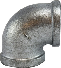 64107 by Midland | Malleable Iron #150 Fitting | 1-1/2" Female NPT x 1-1/2" Female NPT | 90° Elbow | Galvanized Iron